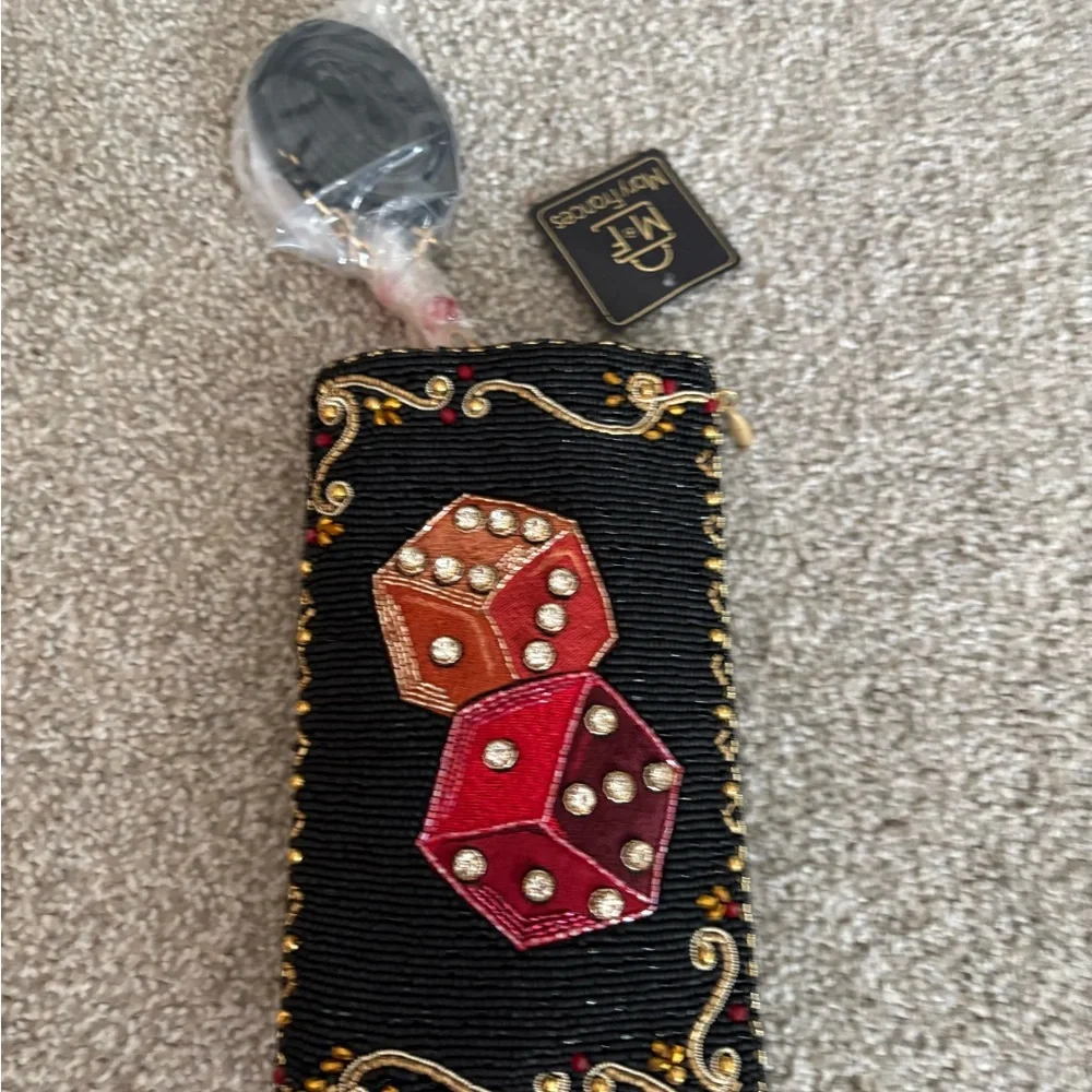 Mary Frances Black and Red Dice Crossbody Bag - Picture 6 of 8